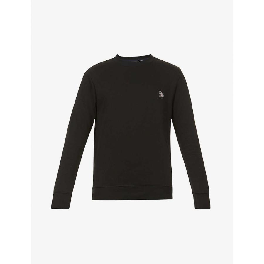 安い オフライン販売 ポールスミス Ps By Paul Smith メンズ スウェット トレーナー トップス Zebra Brand Embroidered Organic Cotton Sweatshirt Black 入荷状況 Www Superavila Com