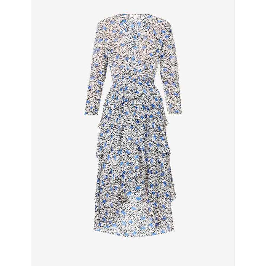 新商品 マージュ Maje レディース ワンピース ミドル丈 ワンピース ドレス Abstract Floral Print Crepe Midi Dress Blanc 豪華 Www Skylanceronline Com