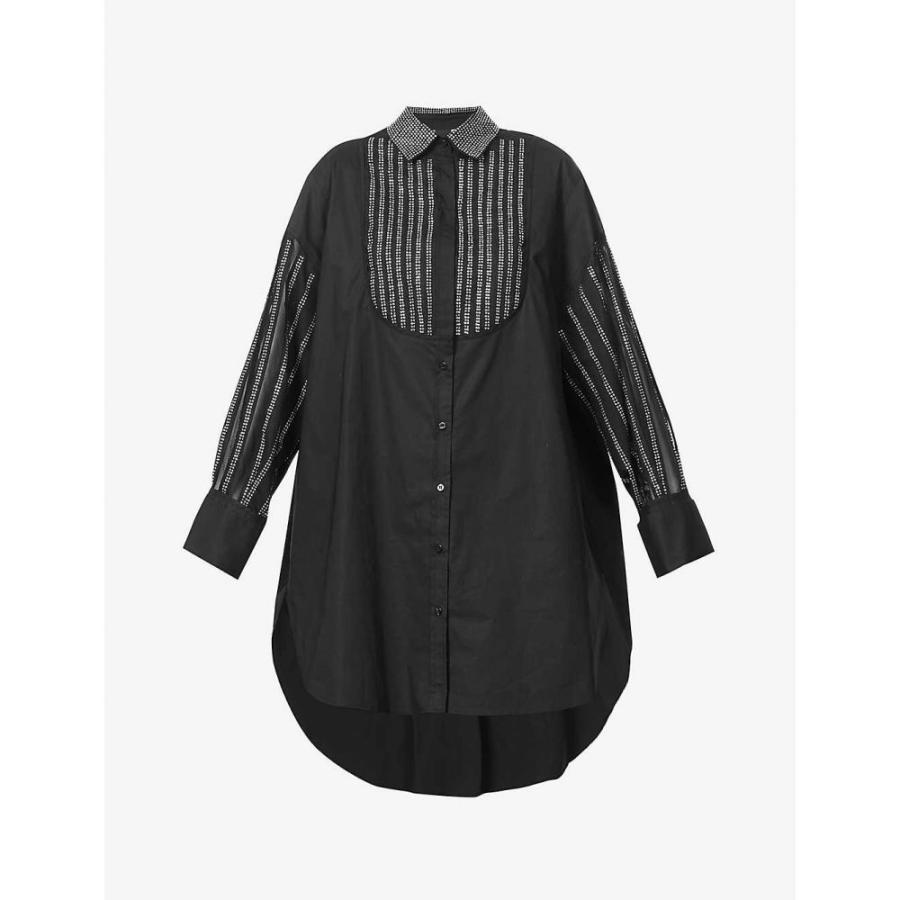 最新人気 ピンコ Pinko レディース ブラウス シャツ トップス Pinko X Patrick Mcdowell Amilcare Embellished Stretch Cotton Shirt Black Ap5 010 フェルマート Fermart 3号店 通販 Yahoo ショッピング 在庫有 Regionmarket Store