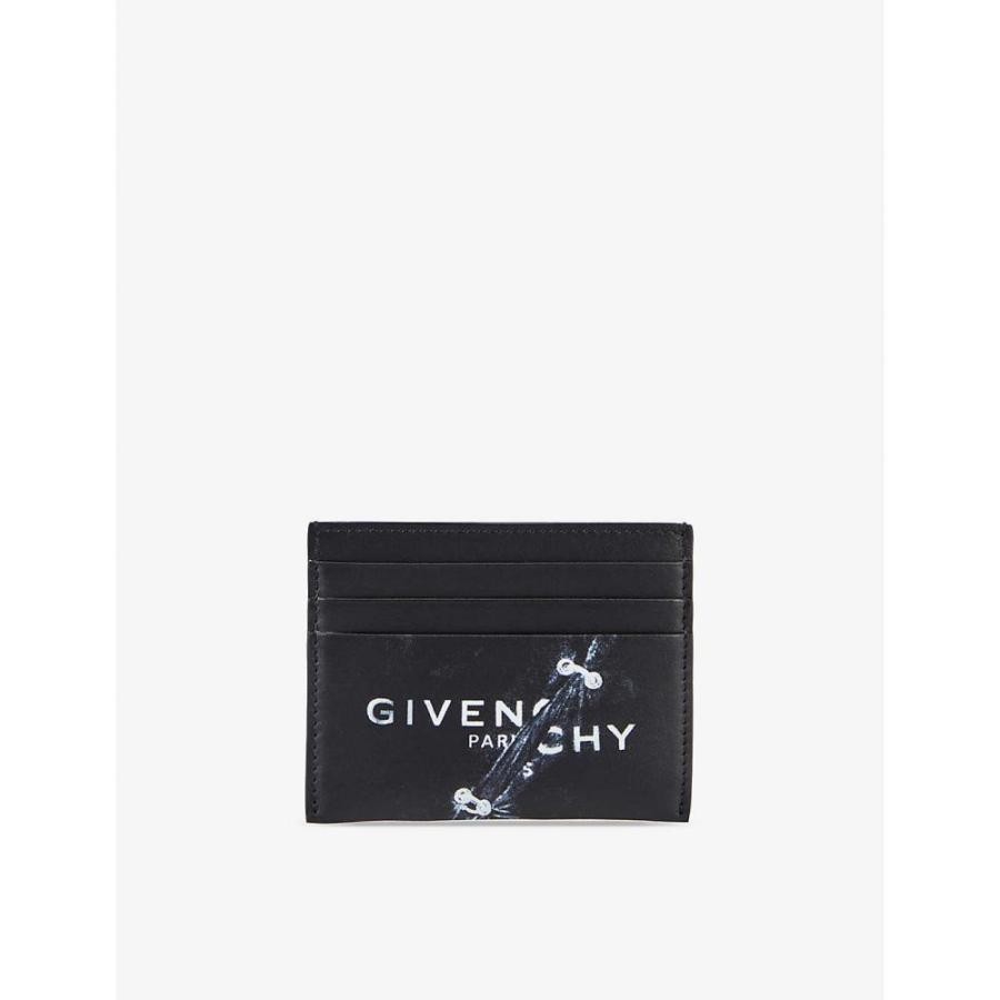 おトク情報がいっぱい！ メンズ GIVENCHY ジバンシー メンズ カードケース・名刺入れ ジバンシー GIVENCHY カードケース・名刺入れ  BLACK holder card leather logo-print Ring Slash カードホルダー - 財布 -  affaires-sociales.gouv.cg
