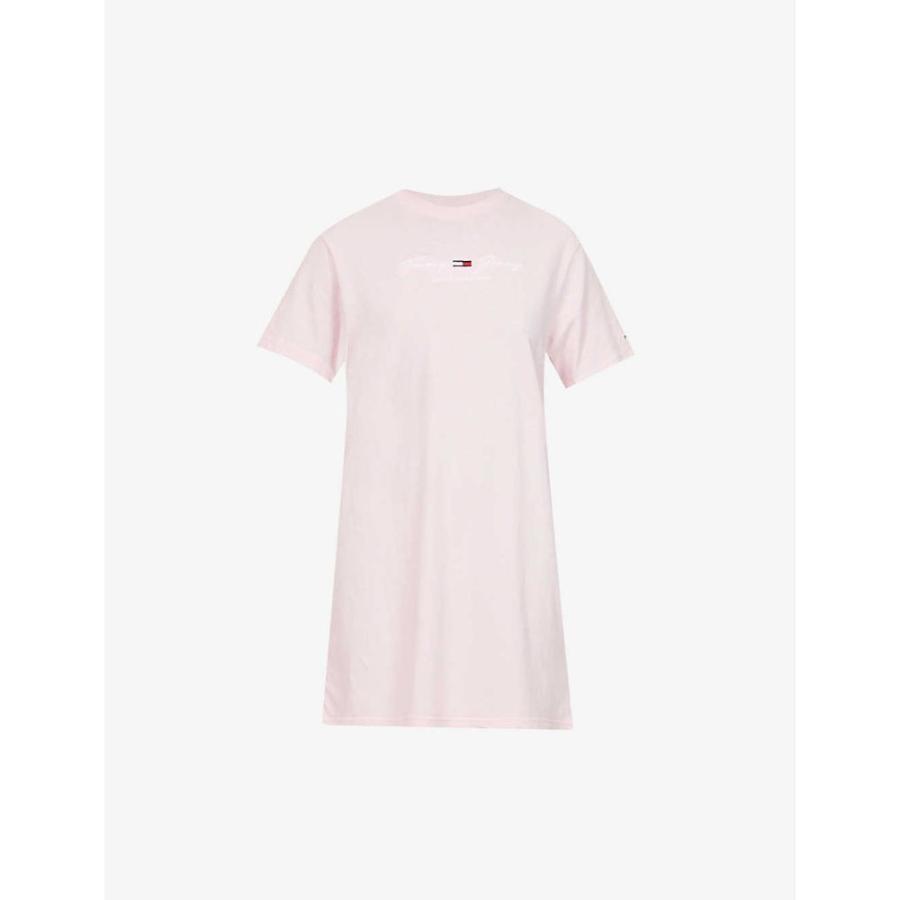 トミー ジーンズ Tommy Jeans レディース ワンピース ミニ丈 ワンピース ドレス Logo Embroidered Cotton Blend T Shirt Mini Dress Romantic Pink Ap5 フェルマート Fermart 3号店 通販 Yahoo ショッピング