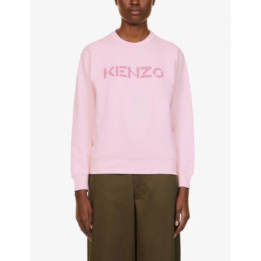 フェルマート ケンゾー レディース Classic Sweatshirt Sweatshirt Cotton Jersey 3号店 Faded Cotton Jersey スウェット トレーナー Pink Kenzo Ap5 トップス Fermart ケンゾー Logo Print