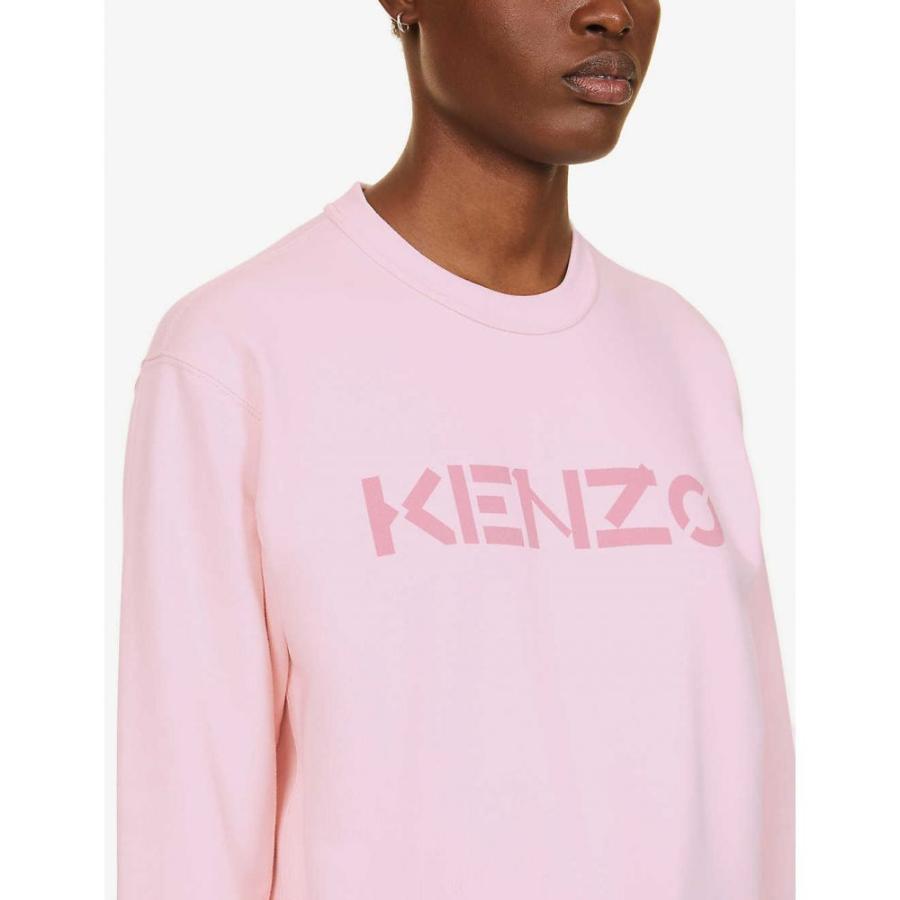 フェルマート ケンゾー レディース Classic Sweatshirt Sweatshirt Cotton Jersey 3号店 Faded Cotton Jersey スウェット トレーナー Pink Kenzo Ap5 トップス Fermart ケンゾー Logo Print