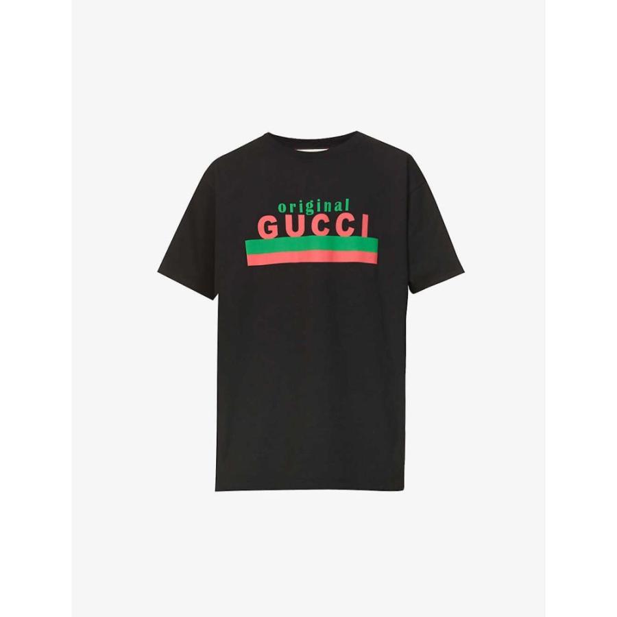 送料無料 即納 グッチ Gucci Tシャツ Multicolor Black T Shirt Cotton Jersey Relaxed Fit Brand Print トップス Tシャツ メンズ Gucci グッチ トップス メンズ Tシャツ カットソー Gvcomrec Com