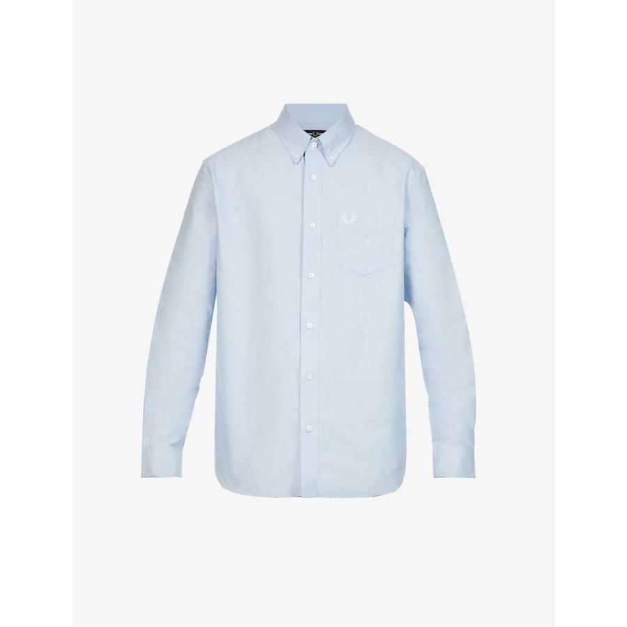 逆輸入 Fred Perry Smoke Light Shirt Oxford Cotton Long Sleeve Logo Embroidered トップス ワイシャツ シャツ メンズ Perry Fred フレッドペリー トップス メンズ シャツ フレッドペリー シャツ カジュアルシャツ