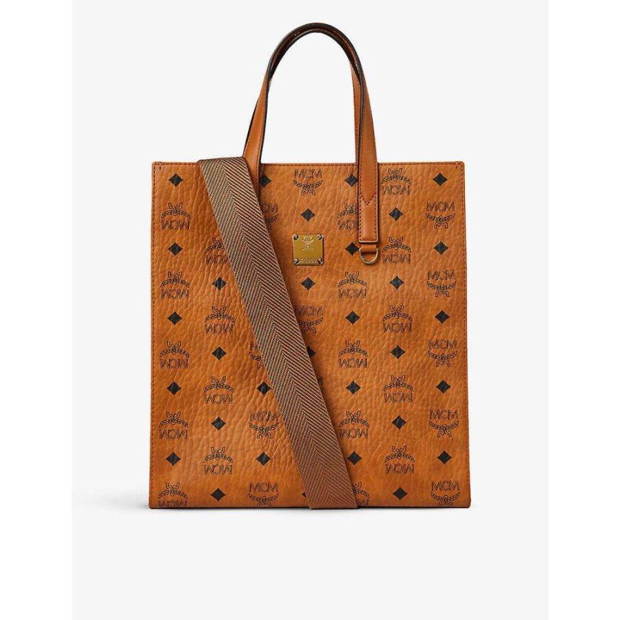 エムシーエム Mcm メンズ トートバッグ バッグ Klassik Logo Print Faux Leather Tote Bag Cognac Ap5 456 フェルマート Fermart 3号店 通販 Yahoo ショッピング