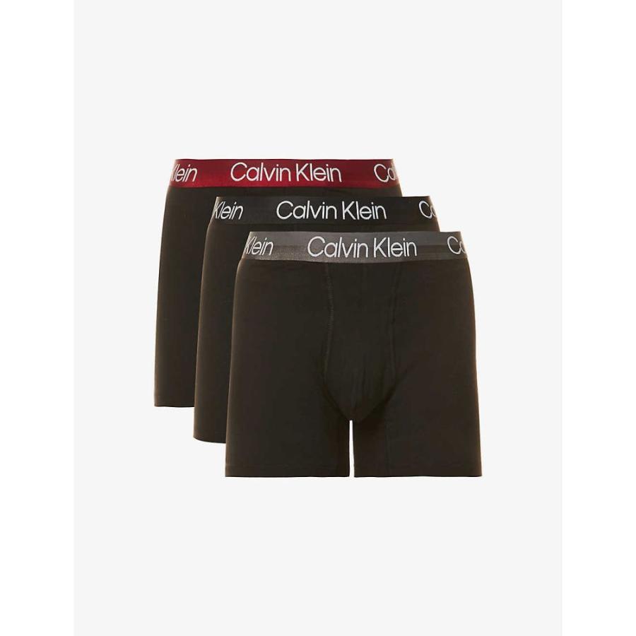 かわいい ボクサーパンツ メンズ Klein Calvin カルバンクライン メンズ ボクサーパンツ カルバンクライン Klein Calvin インナー 下着 Grey Black Rebellious Briefs Boxer Stretch Cotton Three Of Pack 下着 靴下 部屋着