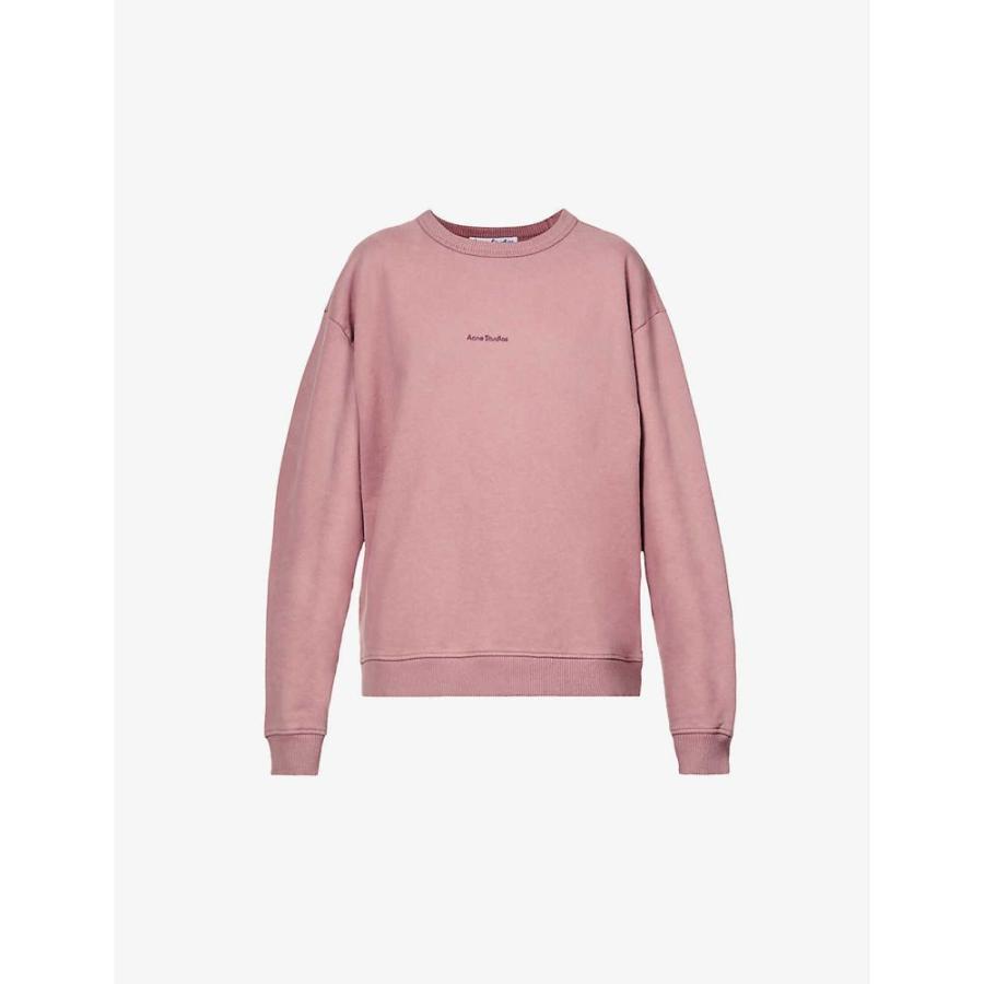 ランキング上位のプレゼント アクネ ストゥディオズ Acne Studios レディース スウェット トレーナー スウェット トレーナー トップス Pink Cotton Jersey Fabini Logo Print Cotton Jersey Sweatshirt Blush Pink Ap5 12 フェルマート Fermart 3号店 通販売