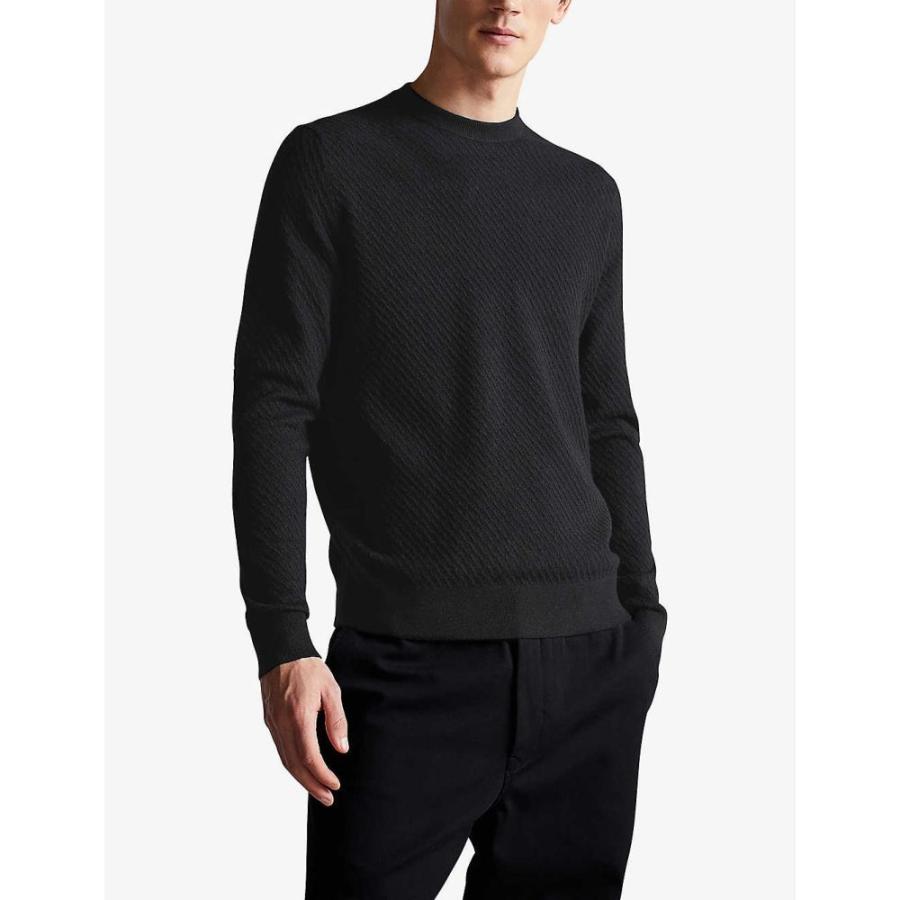 格安即決 Stretch Knitted Textured Knares トップス ニット セーター メンズ Baker Ted テッドベーカー Jumper Navy Dk ニット セーター サイズ 38 Michiganestateplanning Com