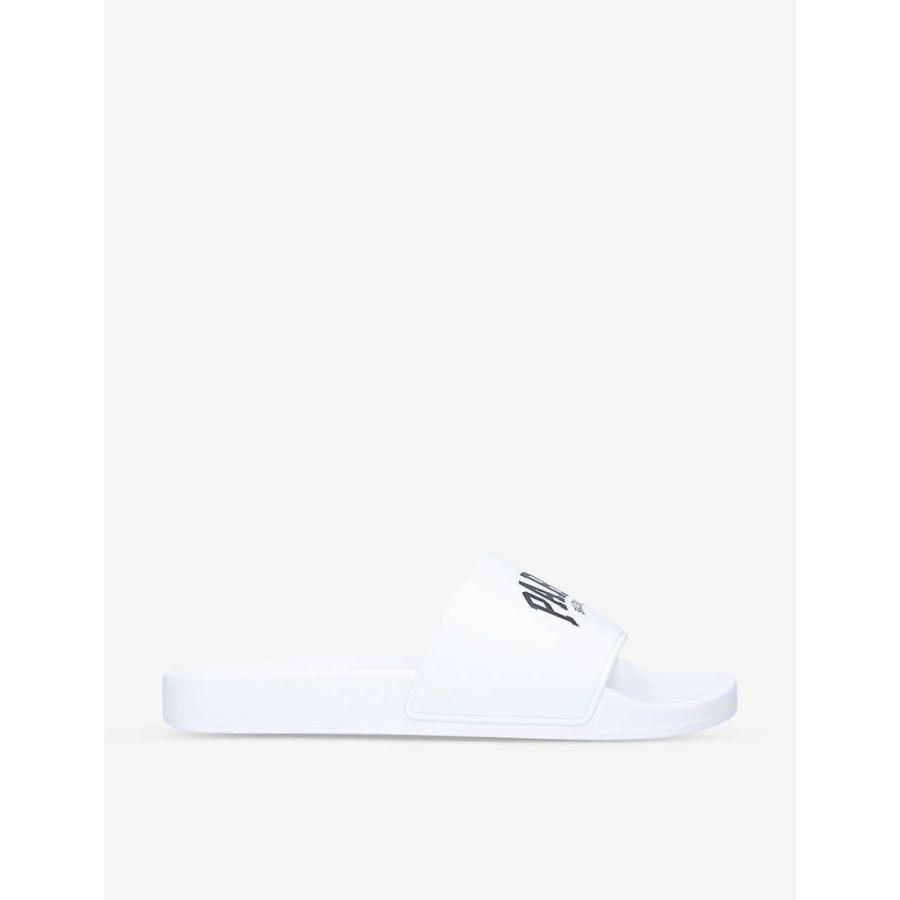 メンズファッション 2種類選べる バレンシアガ Balenciaga メンズ サンダル シャワーサンダル シューズ 靴 Pool Slide Logo Print Rubber Sliders White Blk Hvvtcmmnt6 Www Kbdav Ac In