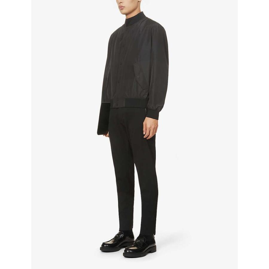 アルマーニ Emporio Armani メンズファッション メンズ スラックス スキニー スリム ボトムス パンツ Slim Fit Stretch Wool Emporio Tapered Stretch Wool Trousers Nero Ap5 035 フェルマート Fermart 3号店