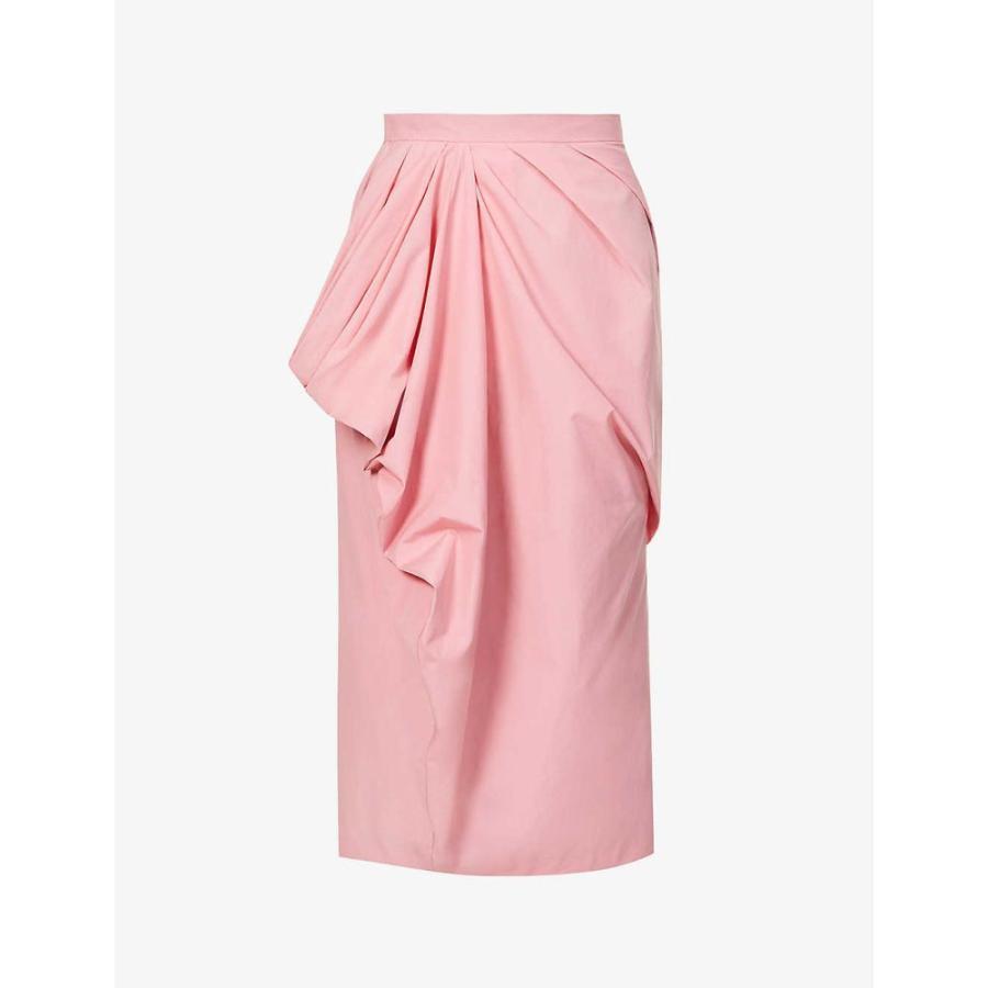 日本正規 ドリス ヴァン ノッテン Dries Van Noten レディース ひざ丈スカート スカート Ruched Cotton Midi Skirt Pink 割引販促品 Ssl Daikyogo Or Jp