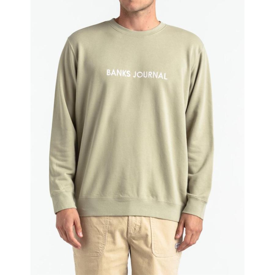 送料無料キャンペーン Banks Journal Sage Sweatshirt Label トップス スウェット トレーナー メンズ Journal Banks バンクスジャーナル スウェット トレーナー バンクスジャーナル トップス