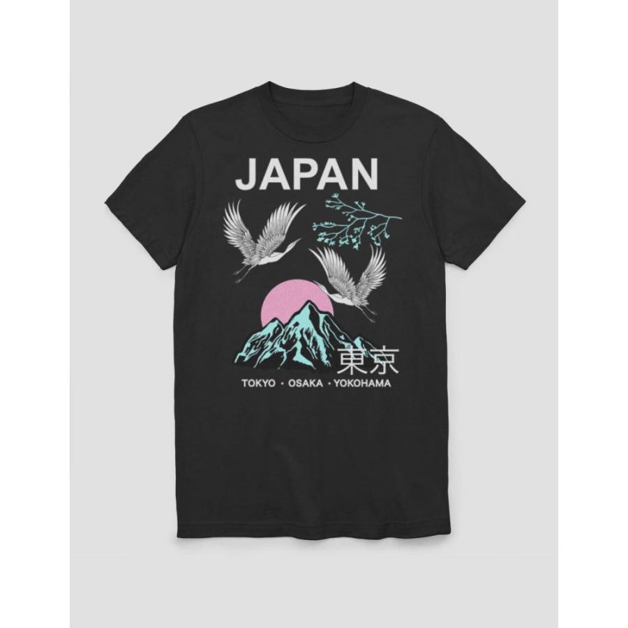 【超目玉】 Japan トップス Tシャツ レディース DESTINATION デスティネイション White BLACK Tee Cranes その他トップス