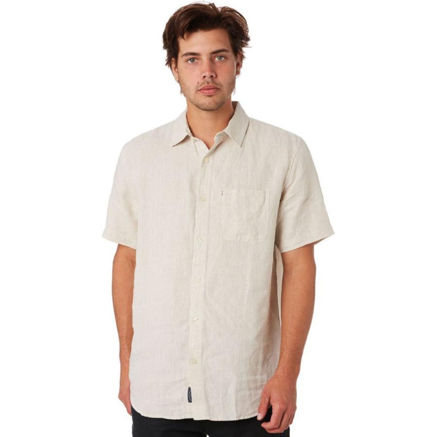 上品なスタイル Academy Brand Oatmeal Shirt Ss Linen Hampton トップス 半袖シャツ メンズ Brand Academy ザアカデミーブランド メンズ 半袖シャツ ザアカデミーブランド シャツ カジュアルシャツ