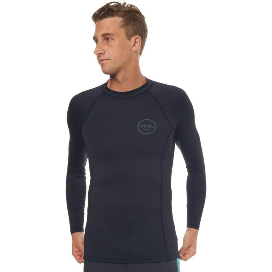 最新コレックション エクセル Xcel メンズ ラッシュガード 水着 ビーチウェア Huntington Ls Rash Vest Black 第1位獲得 Zoetalentsolutions Com