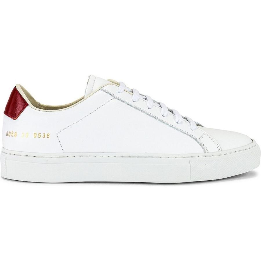 現金特価 コモン プロジェクト Common Projects レディース スニーカー ローカット シューズ 靴 Retro Low Sneaker White Red ポイント10倍 Karmagazine Net
