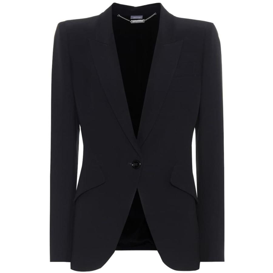 ブランド品専門の レディース Alexander アウター Mcqueen Crepe マックイーン アレキサンダー レディースファッション Blazer Blazer Hb4 P フェルマート 3号店 スーツ ジャケット Crepe Black Fermart