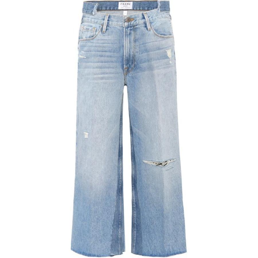 人気no 1 本体 フレーム Frame レディース ジーンズ デニム ワイドパンツ クロップド ボトムス パンツ Cropped Wide Leg Jeans Truxton 安いそれに目立つ Brivanbiotech Com