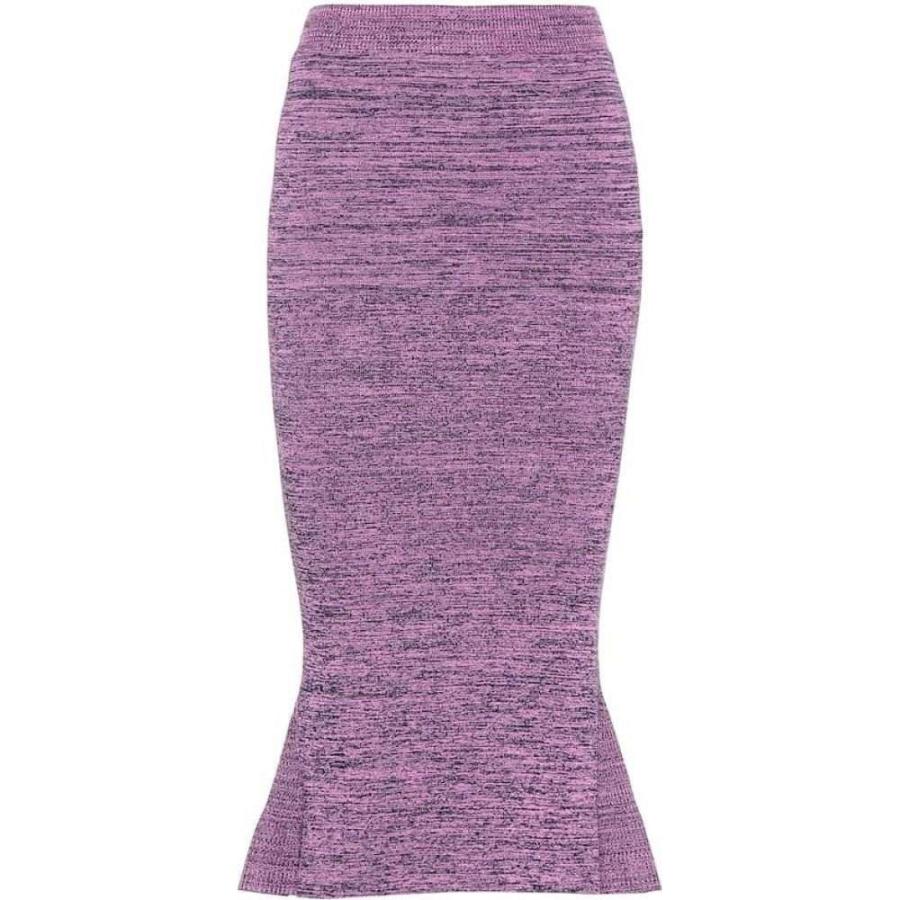 ステラ マッカートニー Stella Mccartney レディース ひざ丈スカート スカート Knitted Cotton Midi Skirt Fuchsia Navy Www Manica Co Mz