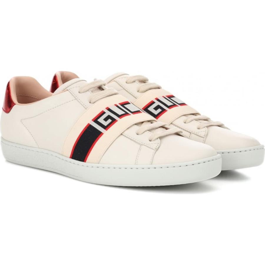 グッチ レディース スニーカー シューズ 靴 Ace Leather Sneakers Bianco Www Sunnyfriend Com Tw