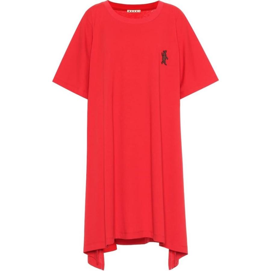 マルニ Marni レディース Tシャツ Tシャツワンピース トップス Cotton T Shirt Dress Red Apaproduction Fr