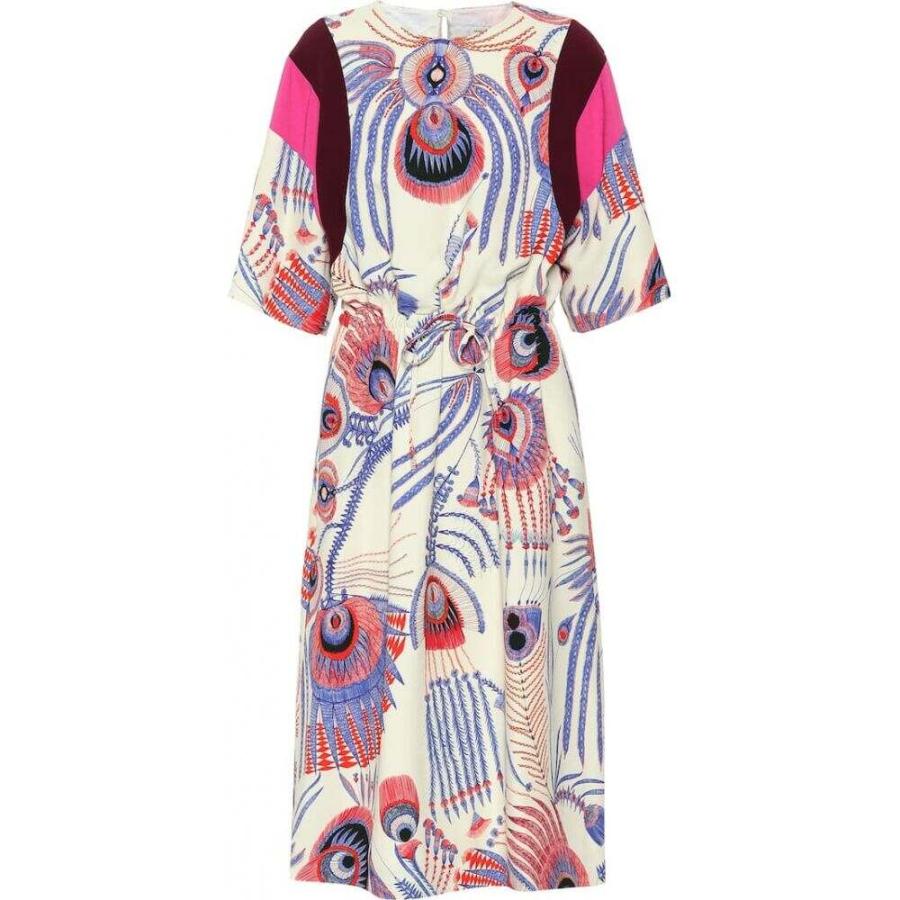 早者勝ち ドリス ヴァン ノッテン Dries Van Noten レディース ワンピース ミドル丈 ワンピース ドレス Dometta Printed Midi Dress Blue 人気商品再入荷 Www Skylanceronline Com
