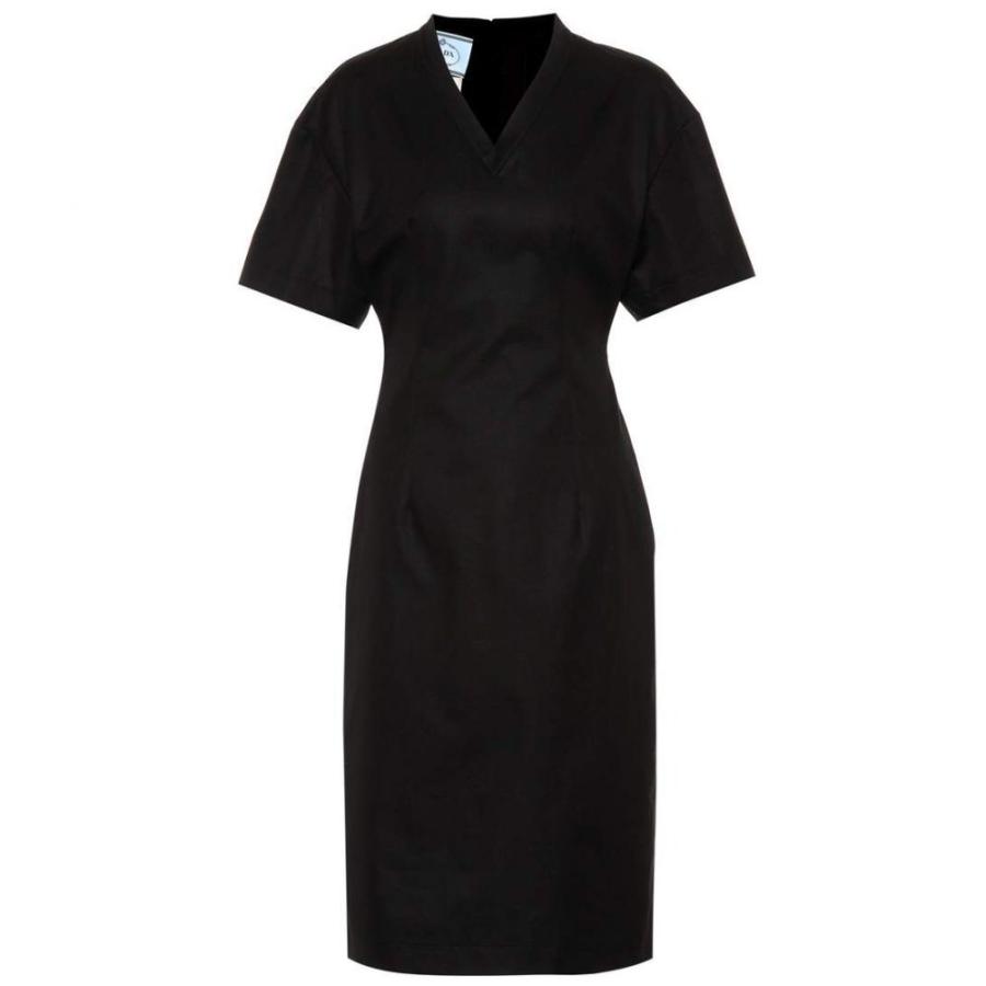 プラダ Prada レディース ワンピース ワンピース ドレス Cotton Dress Nero Supersport Tn