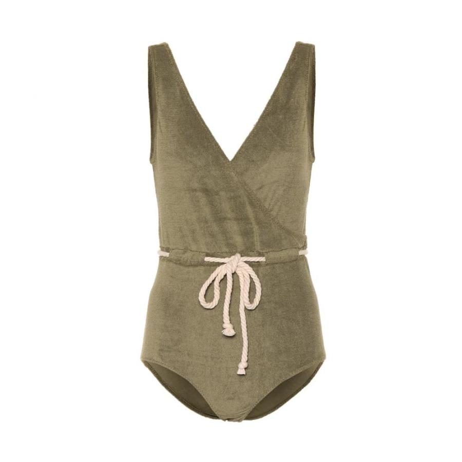 リサ Terry マリー フェルナンデス Lisa Marie レディース Fernandez レディース Swimsuit ワンピース 水着 ビーチウェア Yasmin Terrycloth Swimsuit Olive Terry Hb4 P フェルマート Fermart 3号店