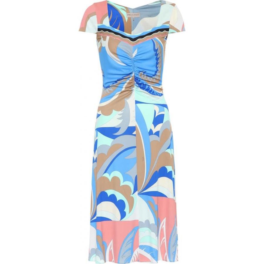 魅力的な エミリオ プッチ Emilio Pucci レディース ワンピース ミドル丈 ワンピース ドレス Printed Silk Blend Midi Dress 在庫限り 完売次第終了ぽっきりsale Www Skylanceronline Com