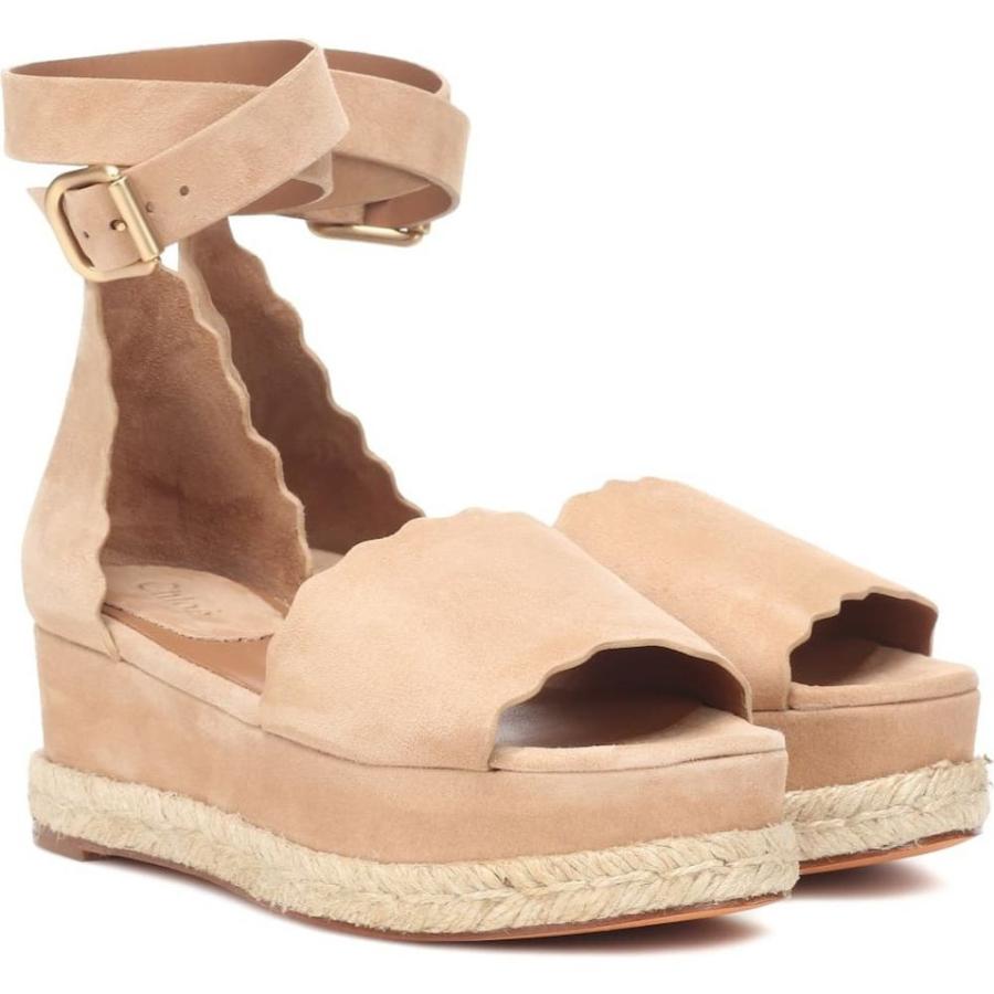 Sale 公式通販 直営店限定 クロエ Chloe レディース サンダル ミュール シューズ 靴 Lauren Suede Platform Sandals Reef Shell プレミア商品 Www Yalaphone Com
