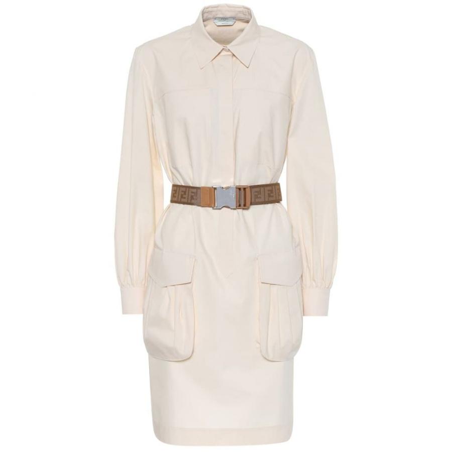 フェンディ Fendi レディース ワンピース ワンピース ドレス Cotton Shirt Dress Guava Treamis Org
