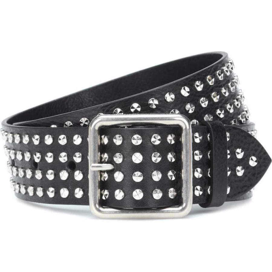 Mcqueen 財布 ファッション小物 レディース Leather Embellished ベルト レディースファッション Belt Fermart レディース 3号店 Hb4 P フェルマート Alexander アレキサンダー マックイーン Black 超熱値下げ