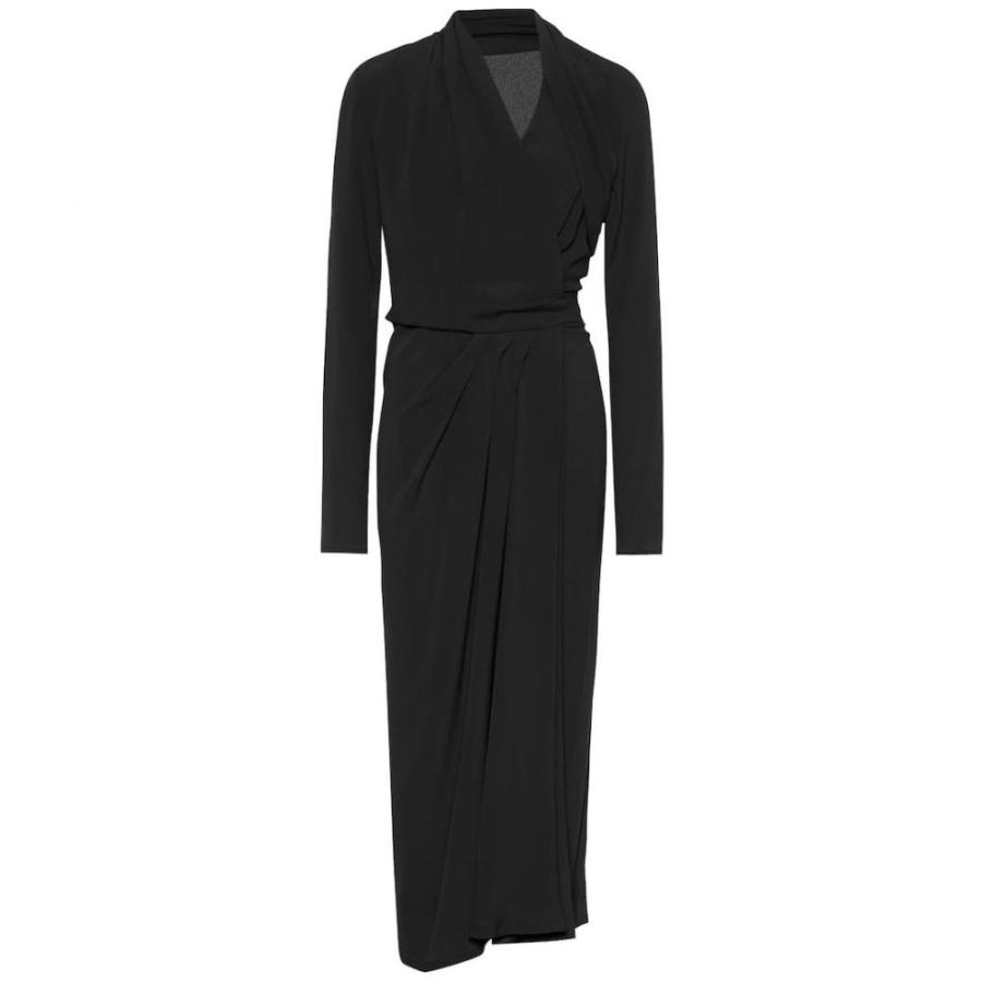 リック オウエンス Rick Owens レディース ワンピース ワンピース ドレス Silk Blend Crepe Wrap Dress Black Www Unipymes Com