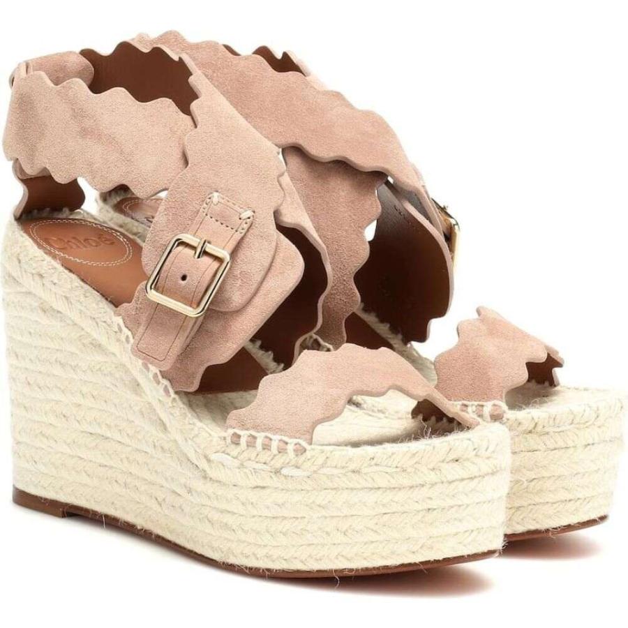 クロエ Chloe レディース エスパドリーユ シューズ 靴 Suede Espadrille Sandals Maple Pink Ferviduswhite Com