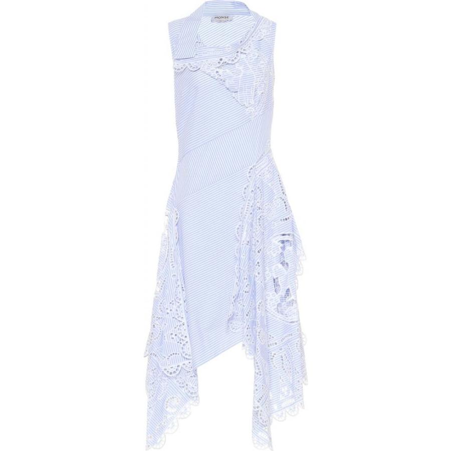 モンス Monse レディース ワンピース ワンピース ドレス Striped Cotton Midi Dress Sky Blue White Www Erhamah Com