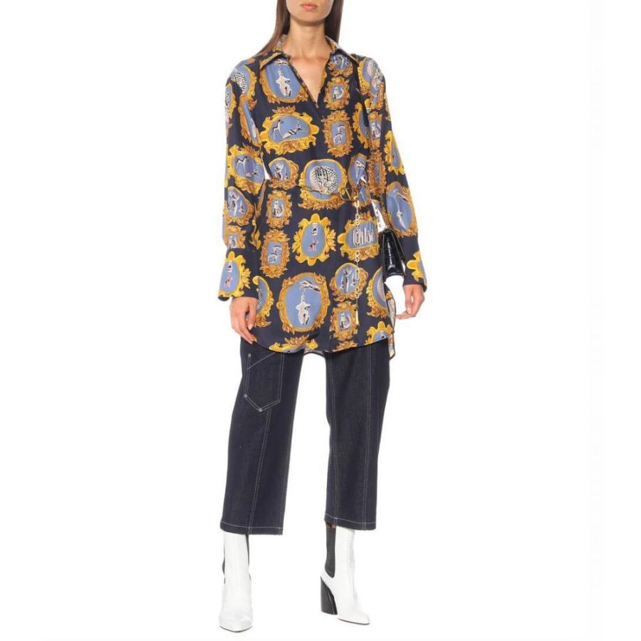 時間指定不可 クロエ Chloe レディース ワンピース ワンピース ドレス Printed Silk Dress Evening Blue 累計販売2万枚突破 Skylanceronline Com