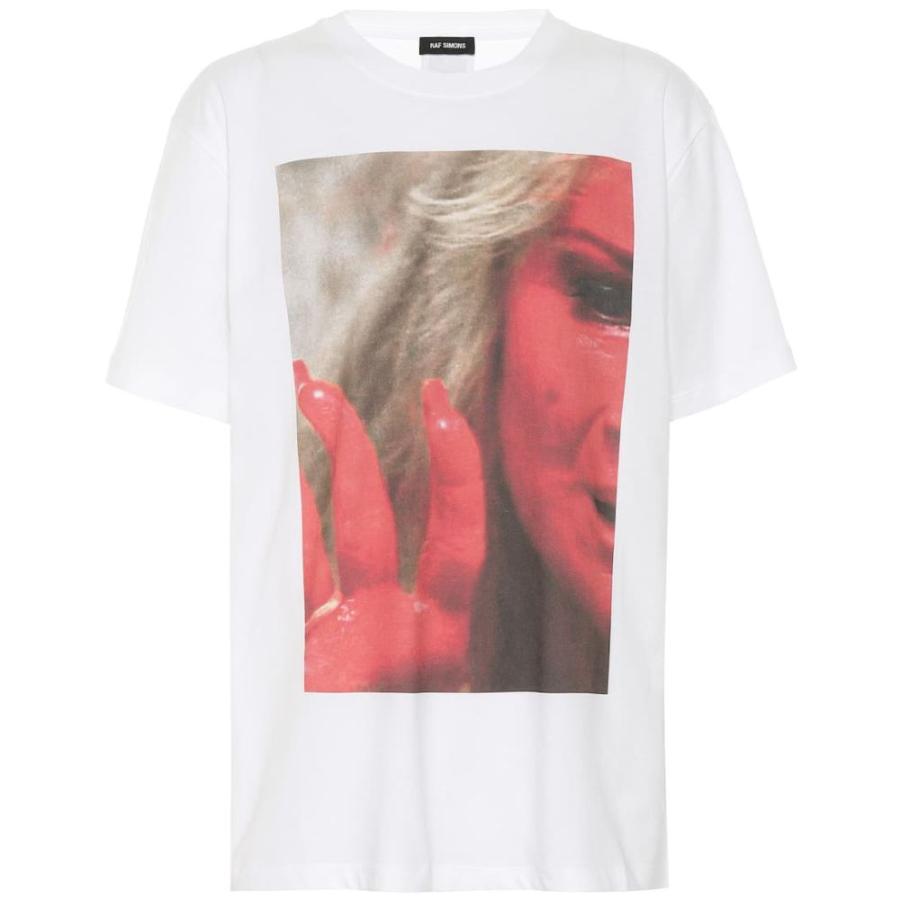 ラフ シモンズ Raf Simons レディース Tシャツ トップス Graphic Cotton T Shirt White Jornaldopovaodf Com Br