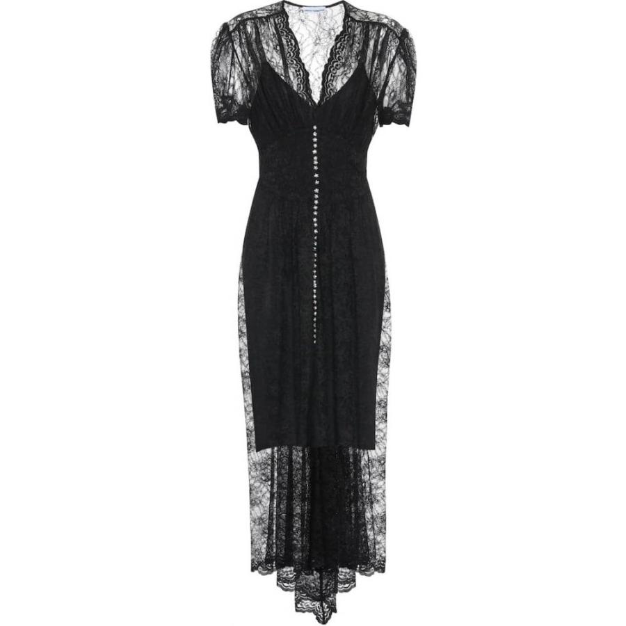 パコラバンヌ Paco Rabanne レディース パーティードレス ワンピース ドレス Crystal Embellished Lace Dress Black Www Purrworld Com