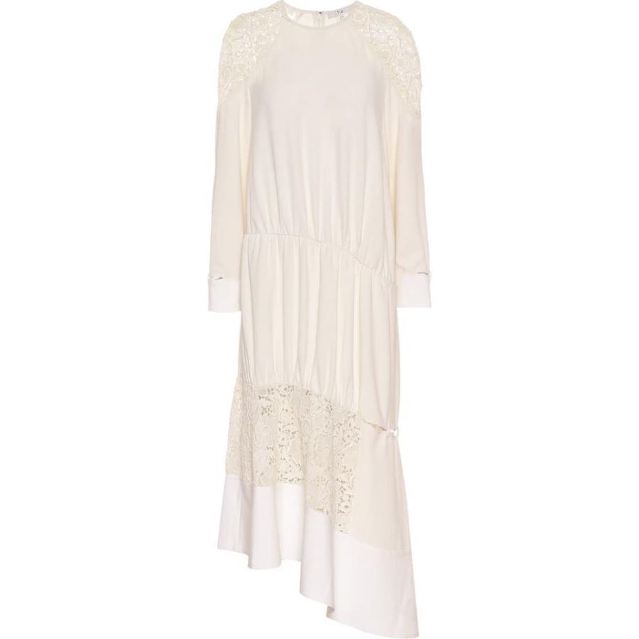 最安値に挑戦 ティビ Tibi レディース ワンピース ミドル丈 ワンピース ドレス Asymmetric Guipure Lace Midi Dress Ivory 格安 Cataractresearch Org