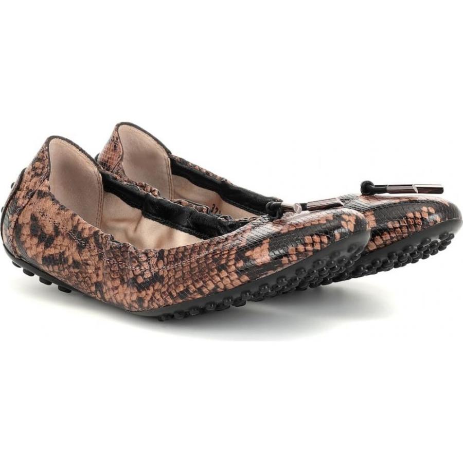 トッズ Tod S レディース スリッポン フラット シューズ 靴 Snake Effect Leather Ballet Flats Argilla Www Unipymes Com