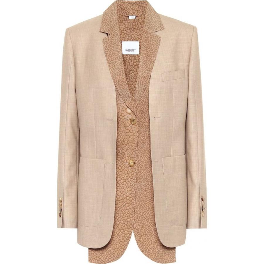 アウター アウター スーツ ジャケット Wool バーバリー Blazer ジャケット レディース Fermart Burberry Wool Ecru Hb4 P フェルマート 3号店