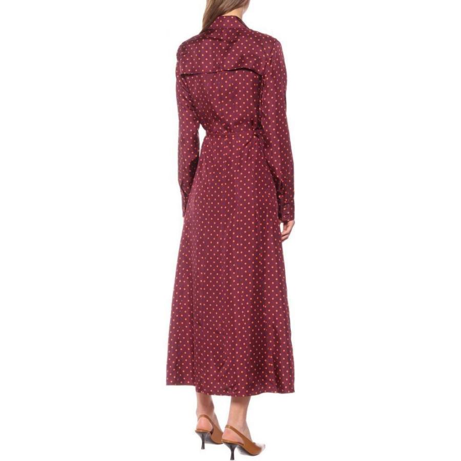 驚きの安さ ガブリエラ ハースト Gabriela Hearst レディース ワンピース ワンピース ドレス Descartes Silk Twill Dress Burgundy Tangerine Polka Dot 新品即決 Temmam Com