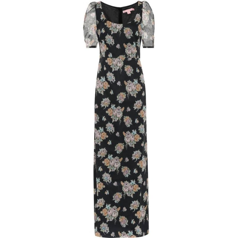 ブロック コレクション Brock Collection レディース ワンピース マキシ丈 ワンピース ドレス Quanica Floral Cotton Maxi Dress Black Acaciaautomatics Com Au