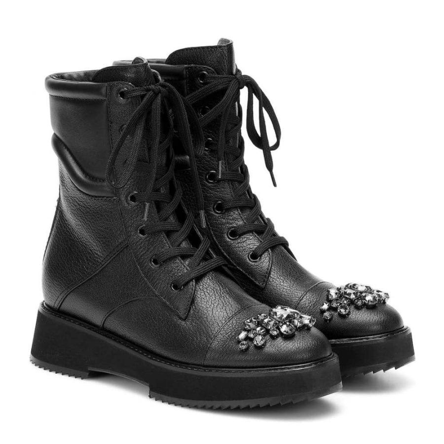 ジミー チュウ Jimmy Choo レディース ブーツ ショートブーツ シューズ 靴 Hadley Flat Leather Ankle Boots Black Black Diamond Www Fotobreakmagazine It