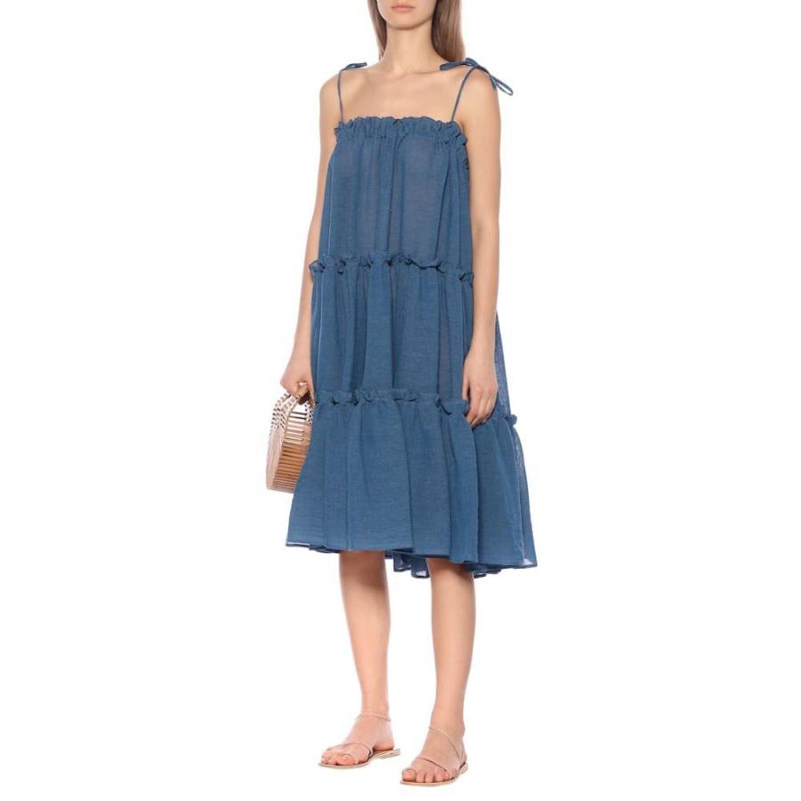 公式の リサ マリー フェルナンデス Lisa Marie Fernandez レディース ビーチウェア ワンピース ドレス 水着 ビーチウェア Linen Blend Maxi Dress Morrocan Blue お買い求めしやすい価格 Kpiss Fm