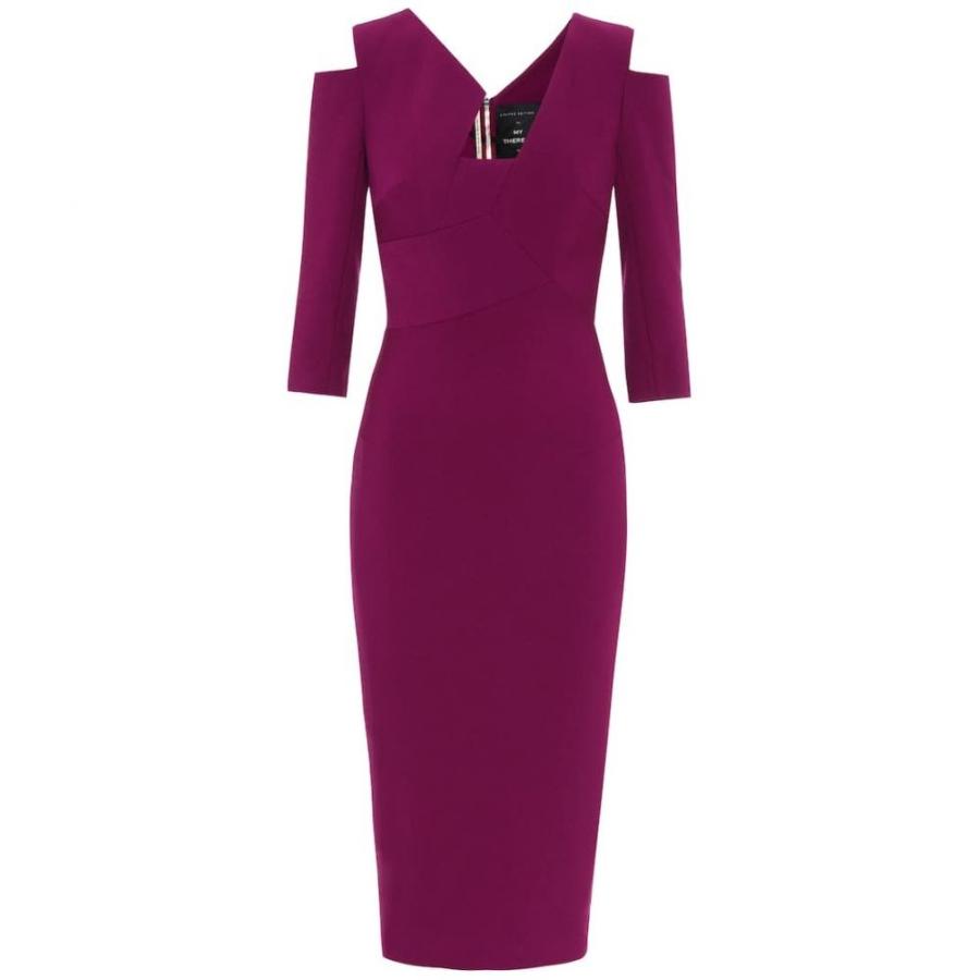 ローラン ムレ Roland Mouret レディース ワンピース ミドル丈 ワンピース ドレス Kiverton Crepe Midi Dress Aubergine Www News Gov Mv