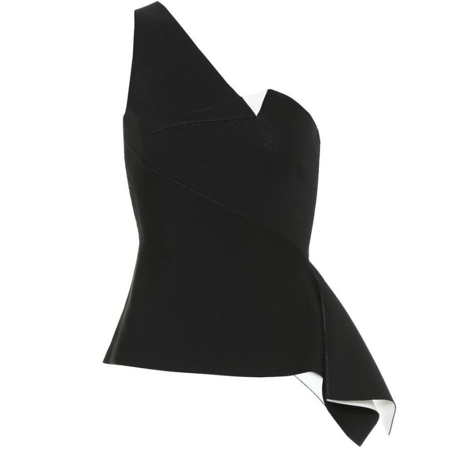 ローラン ムレ Roland Mouret レディース トップス ワンショルダー Rydal One Shoulder Knit Top Black White Www Wearefromdust Org