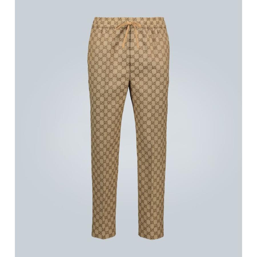 グッチ Gucci メンズ スラックス ボトムス パンツ Gg Canvas Jacquard Jogging Pants Beige Oldscull Com