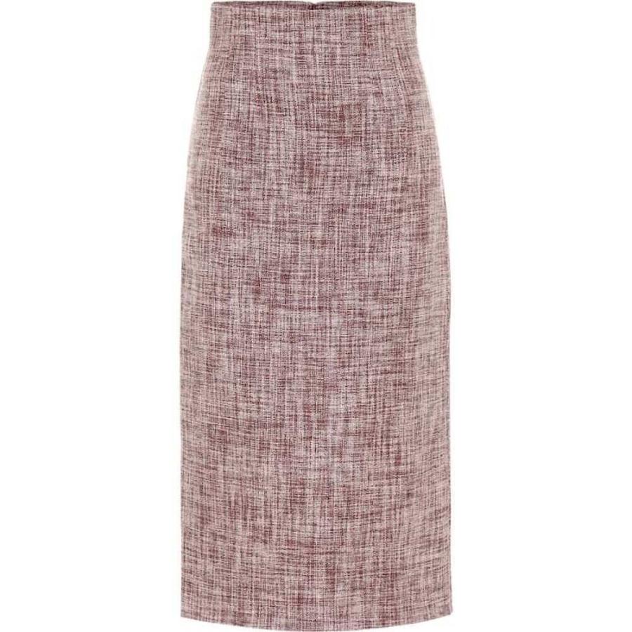 ヴィクトリア ベッカム Victoria Beckham レディース ひざ丈スカート スカート Wool Blend Midi Skirt Aubergine Khabarbani Com